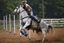 How can I teach my horse pole bending?
